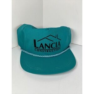 Lancia Construction Workwear Snapback Rope Hat Vintage Advertising Neon Nylon